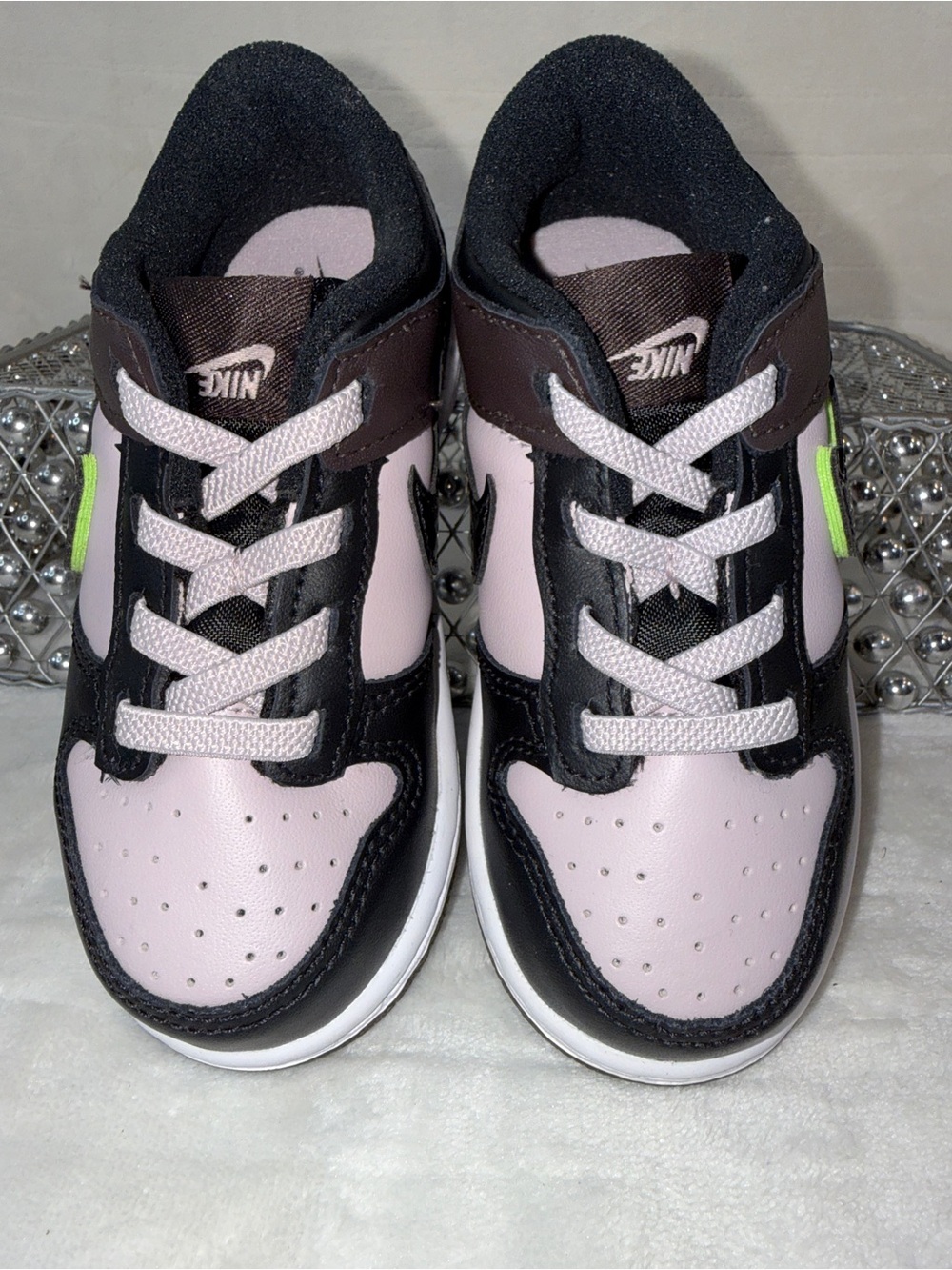 Nike Dunk Low SE Particle Rose Black Toddler 9C UK 8.5 EUR 26 HQ1956-600 ππ - Picture 11 of 16